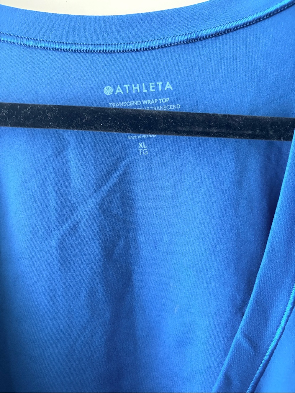 Athleta Royal Blue Wrap-Front Long Sleeve Top - Picture 2 of 2
